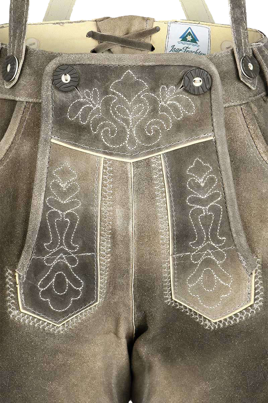 Kinder Lederhose Kurz - schiefer